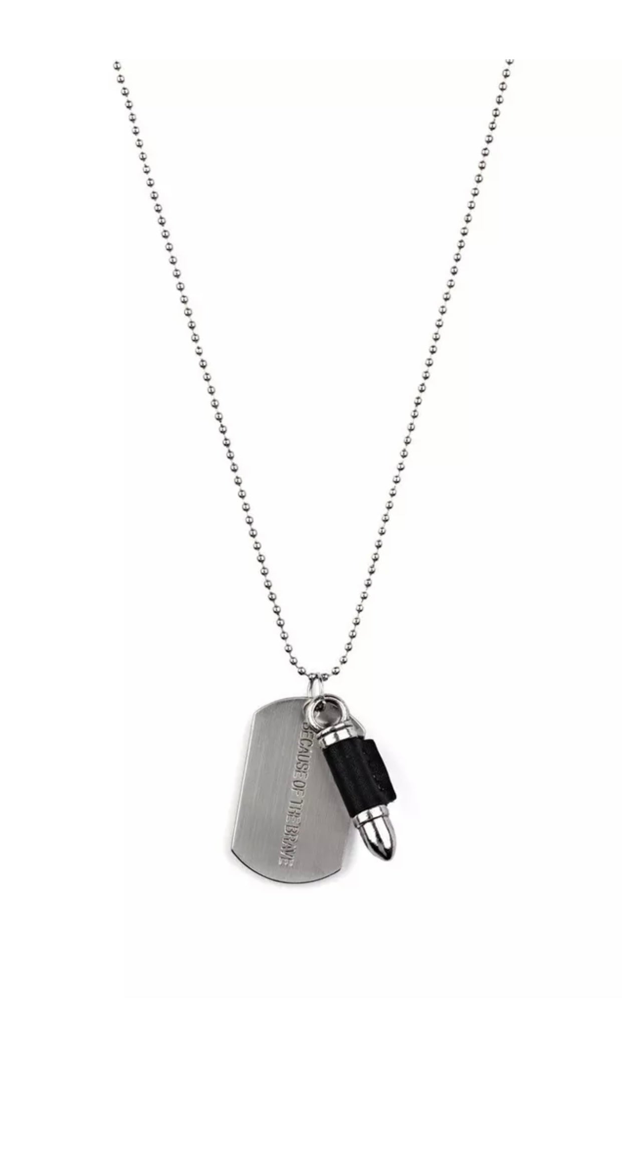 Proud Patriot Black Bullet Dog Tag Chain