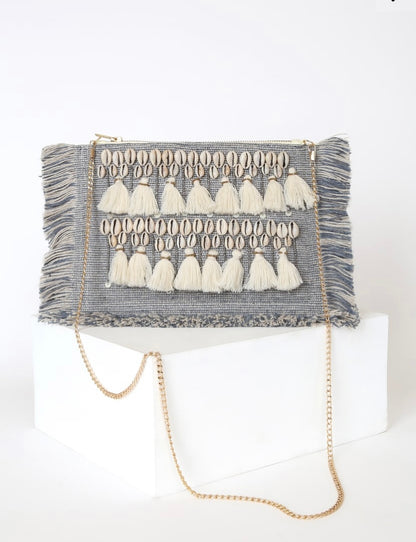 Seashell Tassel Clutch